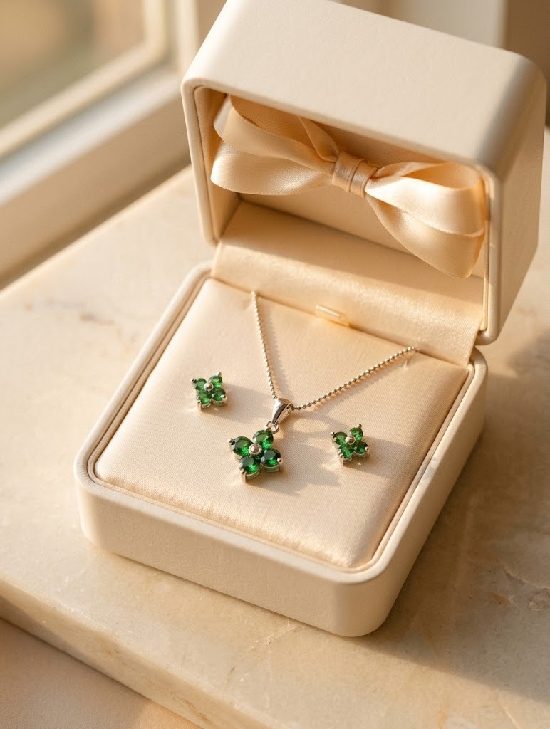 Set Cadena, Dije y Topos con Circones en plata 925 — MARDAN JOYAS