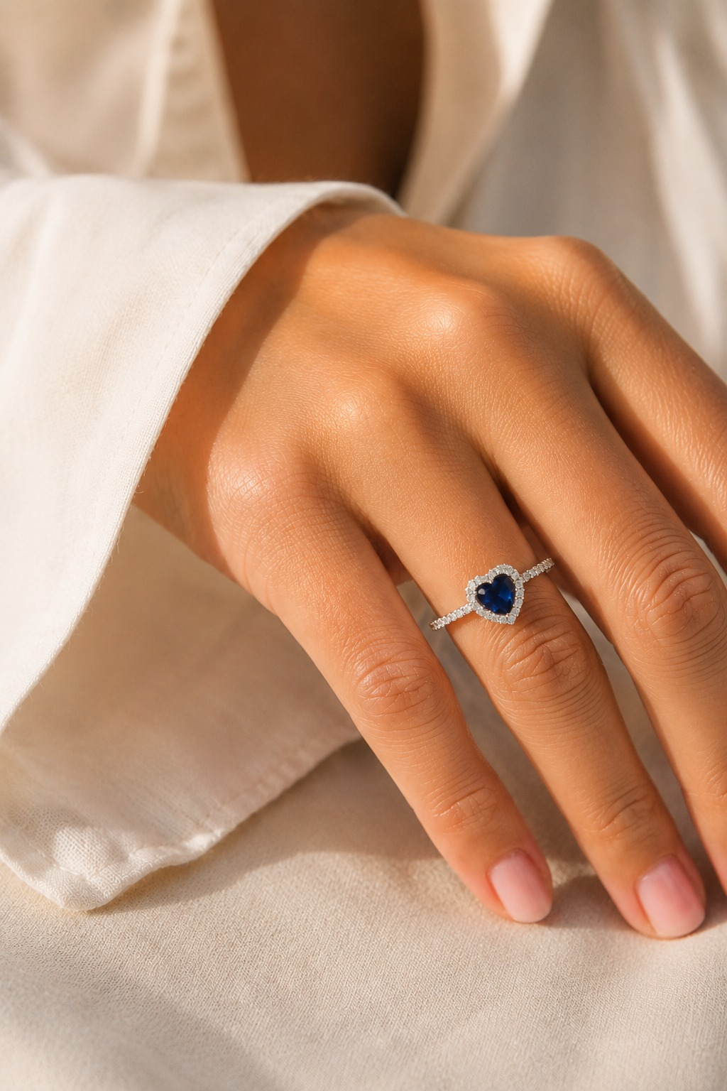 Anillo Corazón en Plata 925 y Circones en plata 925 — MARDAN JOYAS