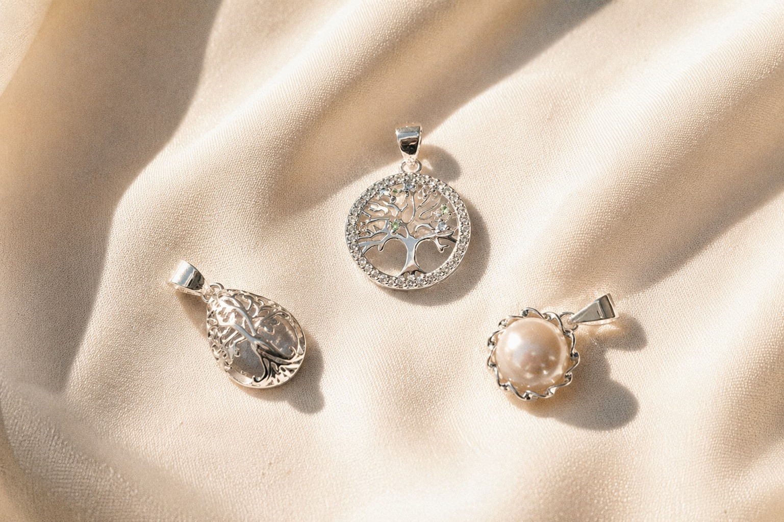 Dije Árbol de la Vida y Perla en Plata 925 en plata 925 — MARDAN JOYAS